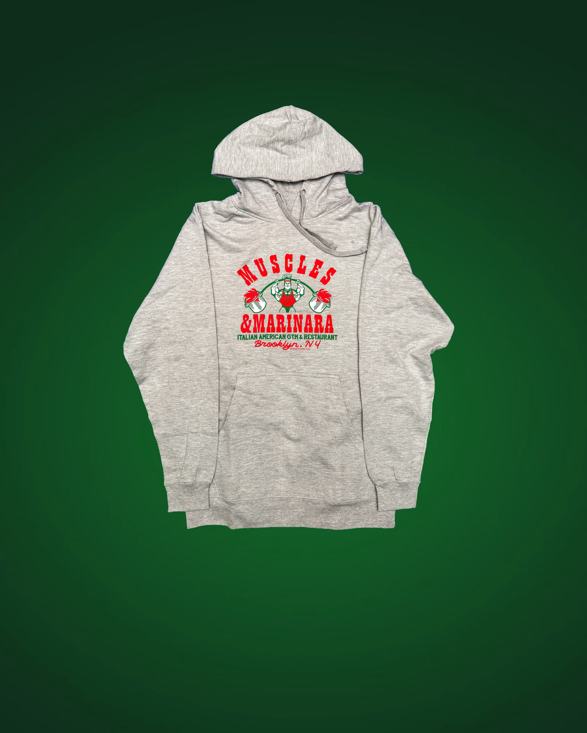 Muscles And Marinara Grey Hoodie