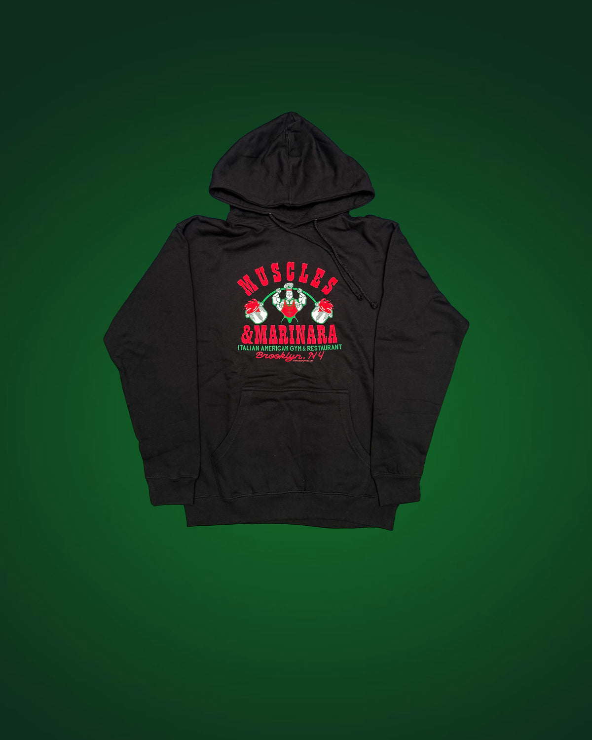 Muscles & Marinara Black Hoodie