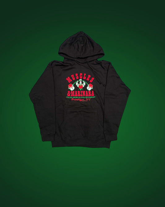 Muscles & Marinara Black Hoodie