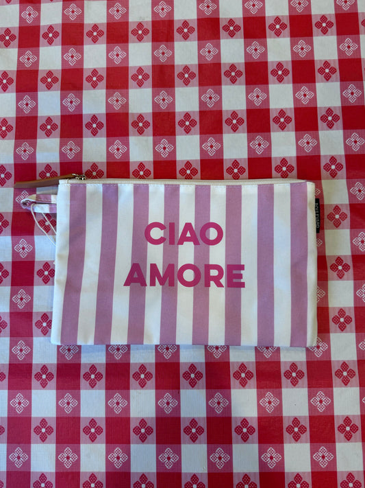 Pink Cabana Pouch